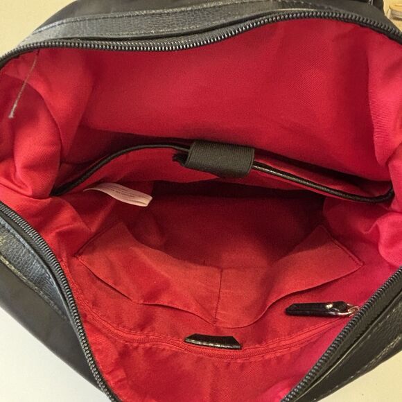 Tutilo New York Black Nylon Backpack Laptop Book Bag - Picture 6 of 12